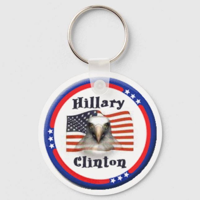 Clinton US Flag Eagle Keychain (Front)