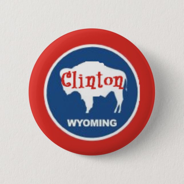 Clinton WYOMING Button (Front)