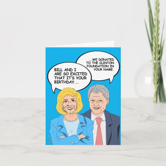 Clintons Birthday Card - We donated to the Clinton (Front)