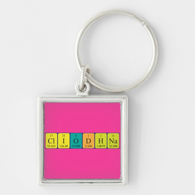 Cliodhna periodic table name keyring (Front)