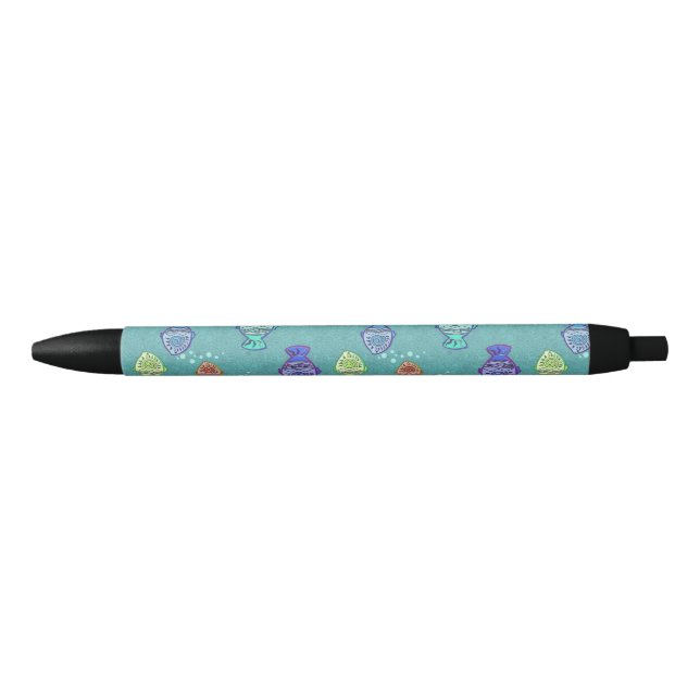 Clip Art Fish Pattern + your ideas Black Ink Pen (Front)