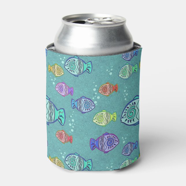 Clip Art Fish Pattern + your ideas Can Cooler (Can Front)