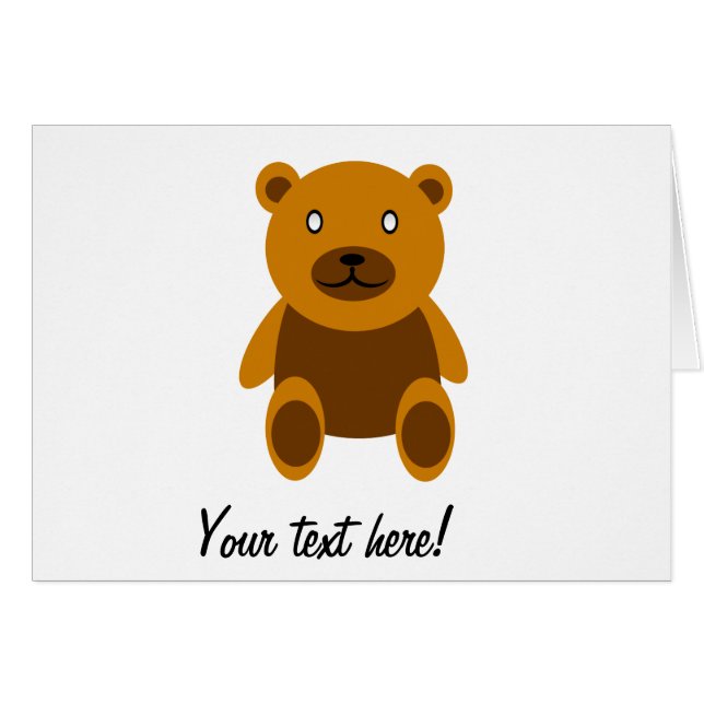 Clipart Brown d'ours de nounours (Devant horizontal)