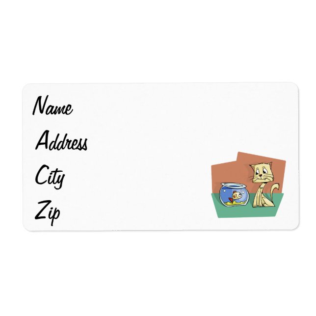 Clipart de cuvette de chat et de poissons (Devant)