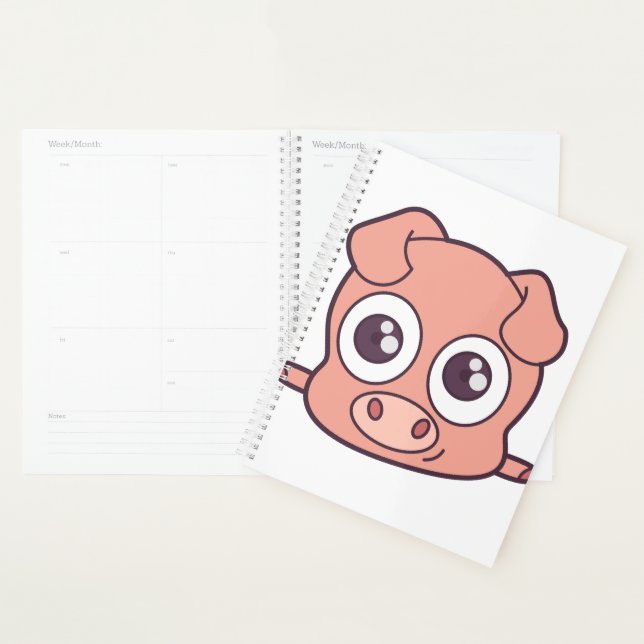 Clipart mignon de porc (Devant avec enveloppe)