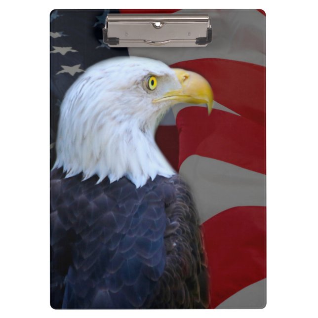 Clipboard/American Bald Eagle with Flag Clipboard (Front)