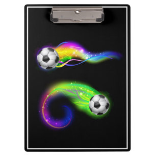Clipboard-Flaming Soccer Balls Clipboard