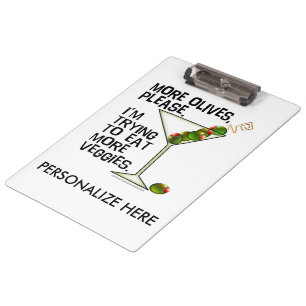 CLIPBOARD - More Olives. Eating Veggies!