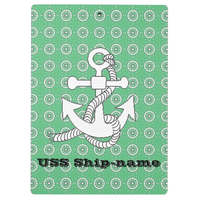 Clipboard - Nautical Theme with Text (Back)