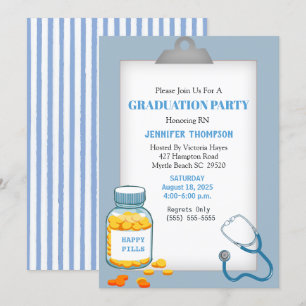 Clipboard Nurse/Medical Graduation Invitation