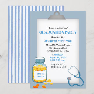 Clipboard Nurse/Medical Graduation Invitation