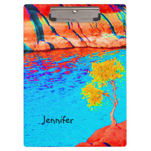 Clipboard, Personalized, Colourful Landscape Scene Clipboard
