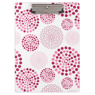 Clipboard-Pink Circle Pattern Clipboard