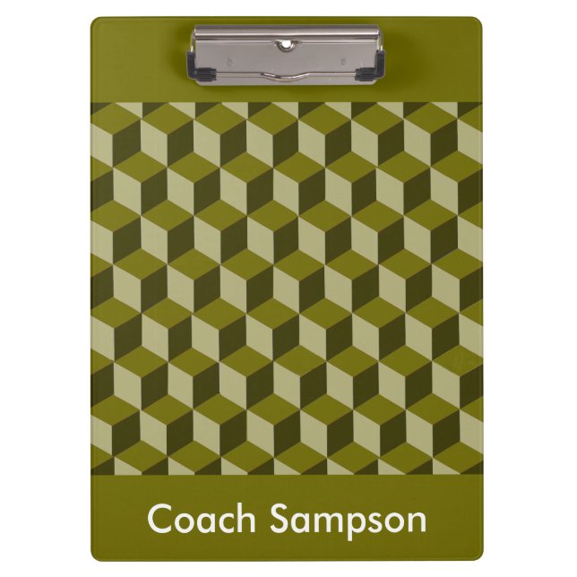 Clipboard - Three Dimensional Blocks and Text (Front)