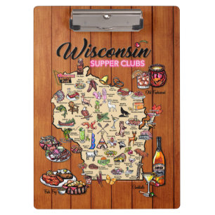 Clipboard - Wisconsin Supper Club Map