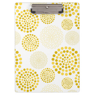 Clipboard-Yellow Circle Pattern Clipboard