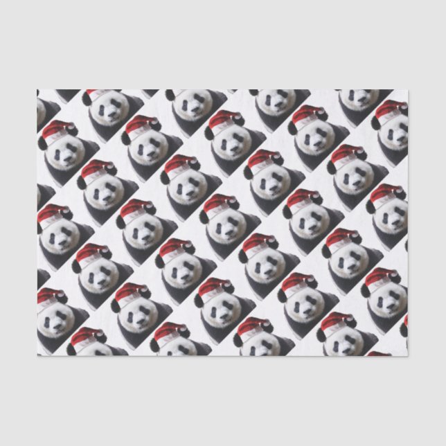 Clipped-Panda-Santa-2 Tissue Paper (Front)