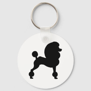 Clipped Standard Poodle Keychain