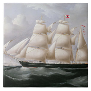 Clipper Barque 'Procymatia' off Dover (oil on canv Tile