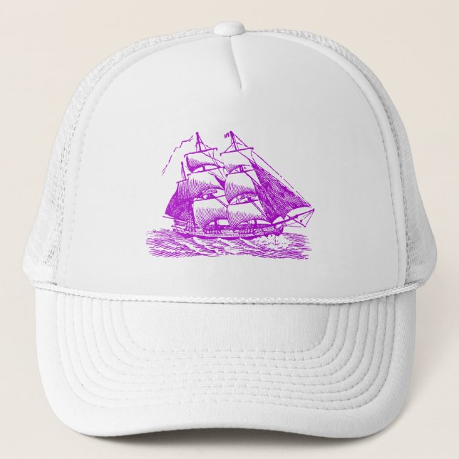 Clipper - Purple Trucker Hat (Front)