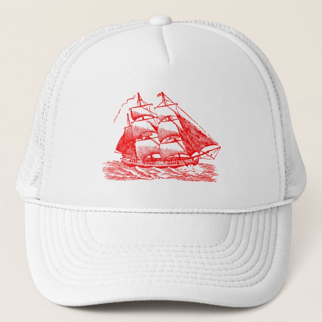 Clipper - Red Trucker Hat (Front)