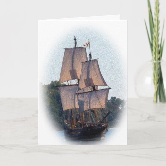 Clipper Ship Birthday Card (Front)