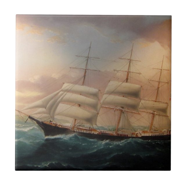 Clipper Ship Esther Roy 1898 Tile (Front)