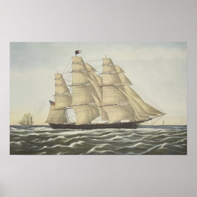 Clipper Ship, Flying Cloud Poster (Front)