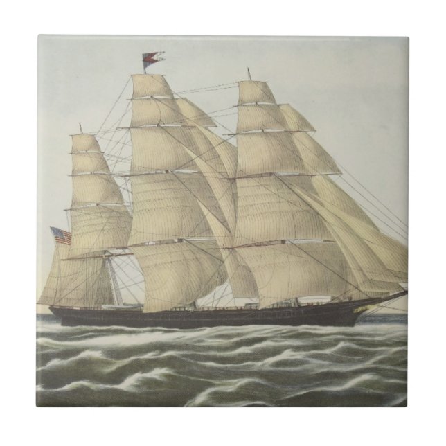 Clipper Ship, Flying Cloud Tile (Front)