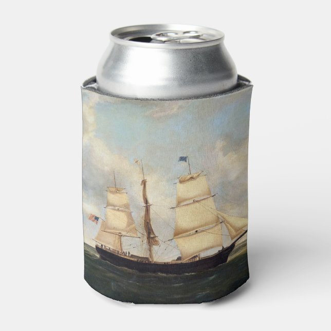 Clipper ship Horatio 19th century Can Cooler (Can Front)