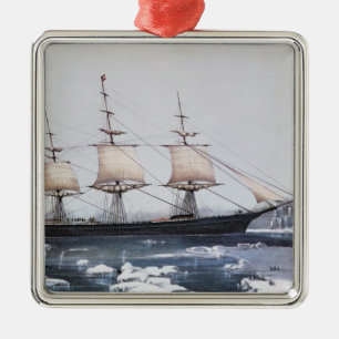 Clipper Ship "Red Jacket" Metal Ornament