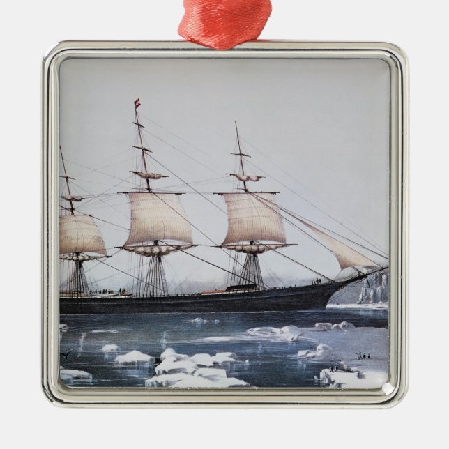 Clipper Ship "Red Jacket" Metal Ornament (Front)