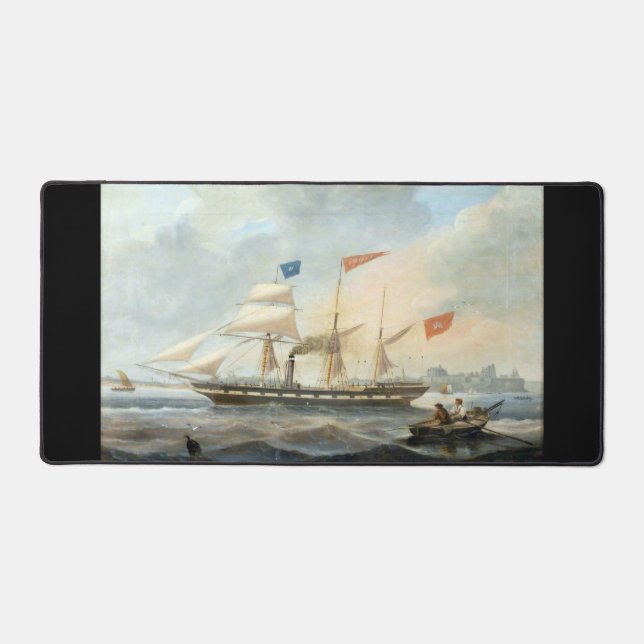 Clipper Ship the Marshall 1847 Desk Mat (Front)