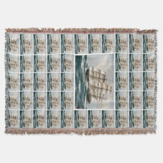 Clipper Ship Torrens Throw Blanket
