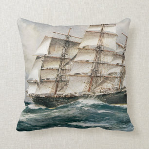Clipper Ship Torrens Throw Pillow