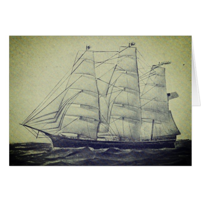 Clipper Ship Young America 1853 (Devant horizontal)