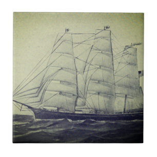 Clipper Ship Young America 1853 Tile