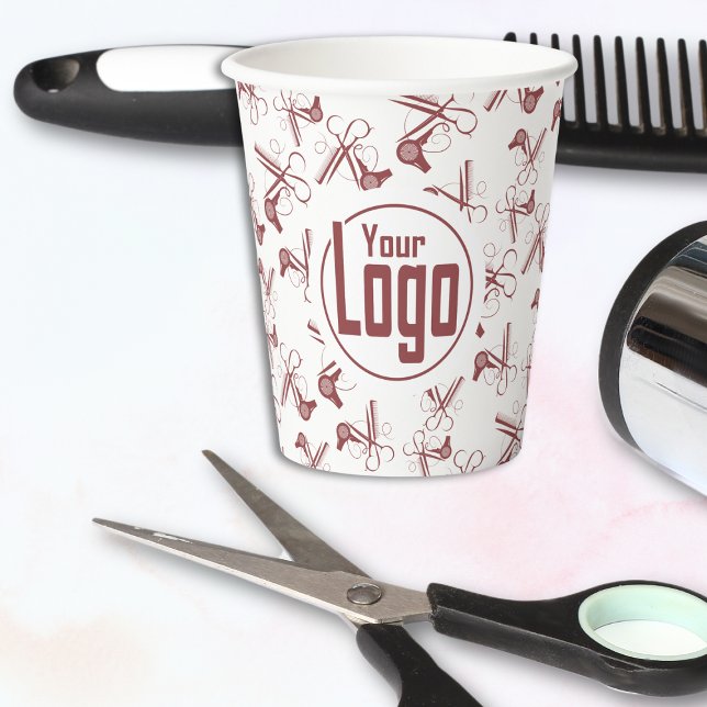Clippers Comb Blower Pattern Round Custom Logo Paper Cups (Clippers Comb Blower Pattern Round Custom Logo Paper Cups)