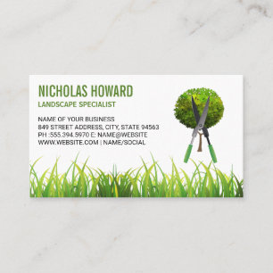 Clippers de couverture Herbe Carte de visite p