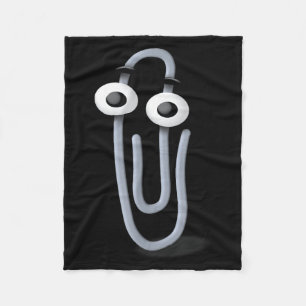 Clippy Paper Clip Funny Meme Page Note  Fleece Blanket