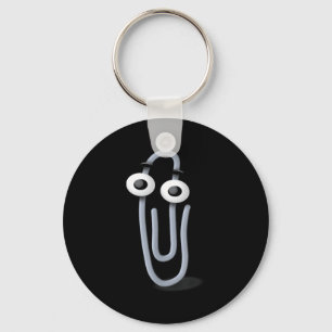 Clippy Paper Clip Funny Meme Page Note Keychain