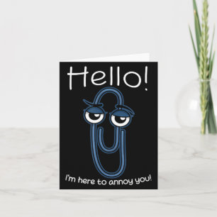 Clippy Paper Clip Funny Meme Page Note Sarcastic  Card
