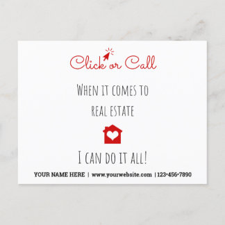 Cliquez ou appelez le marketing par carte postale 
