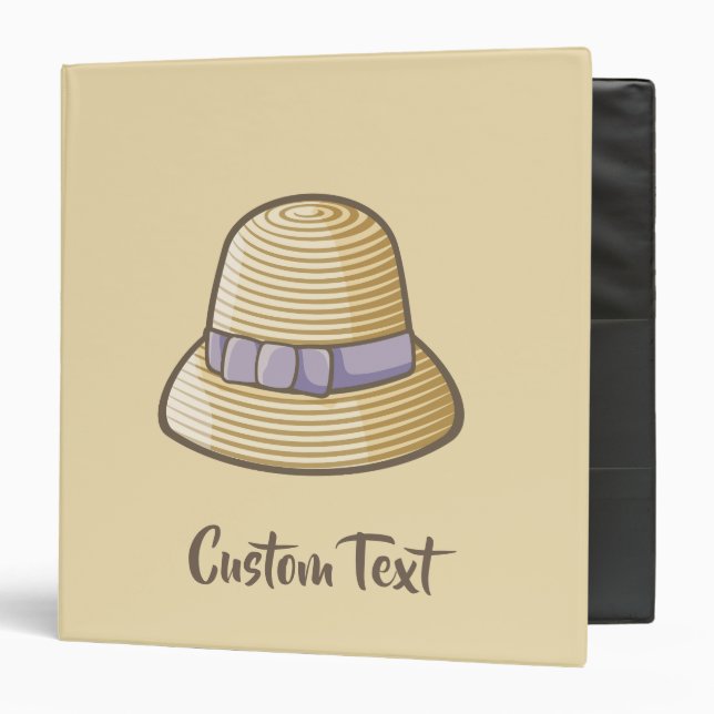 Cloche Hat Beige Binder (Front/Inside)