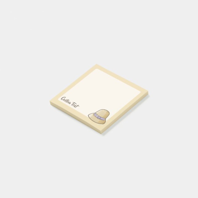 Cloche Hat Beige Post-it Notes (Angled)
