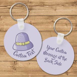 Cloche Hat Lilac Keychain