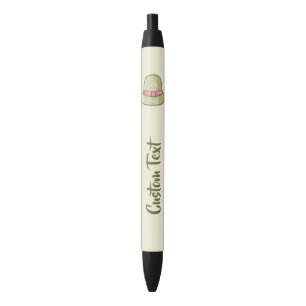 Cloche Hat Yellow Black Ink Pen