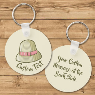 Cloche Hat Yellow Keychain