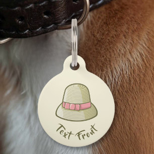 Cloche Hat Yellow Pet Tag