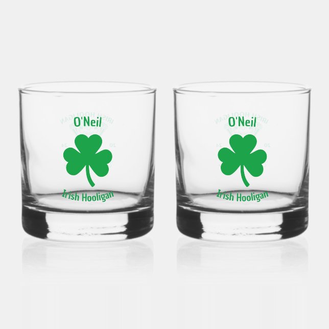 Clocher irlandais en verre à whisky (Recto)